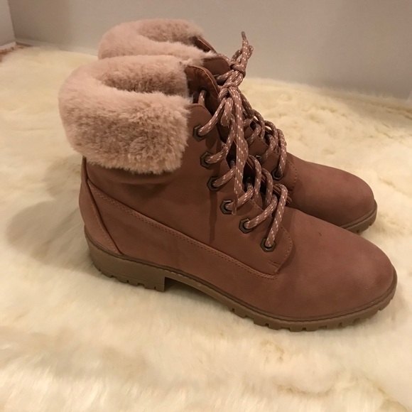 Madden Girl Shoes Madden Girl Frankie Faux Fur Trimmed Hiking Boot